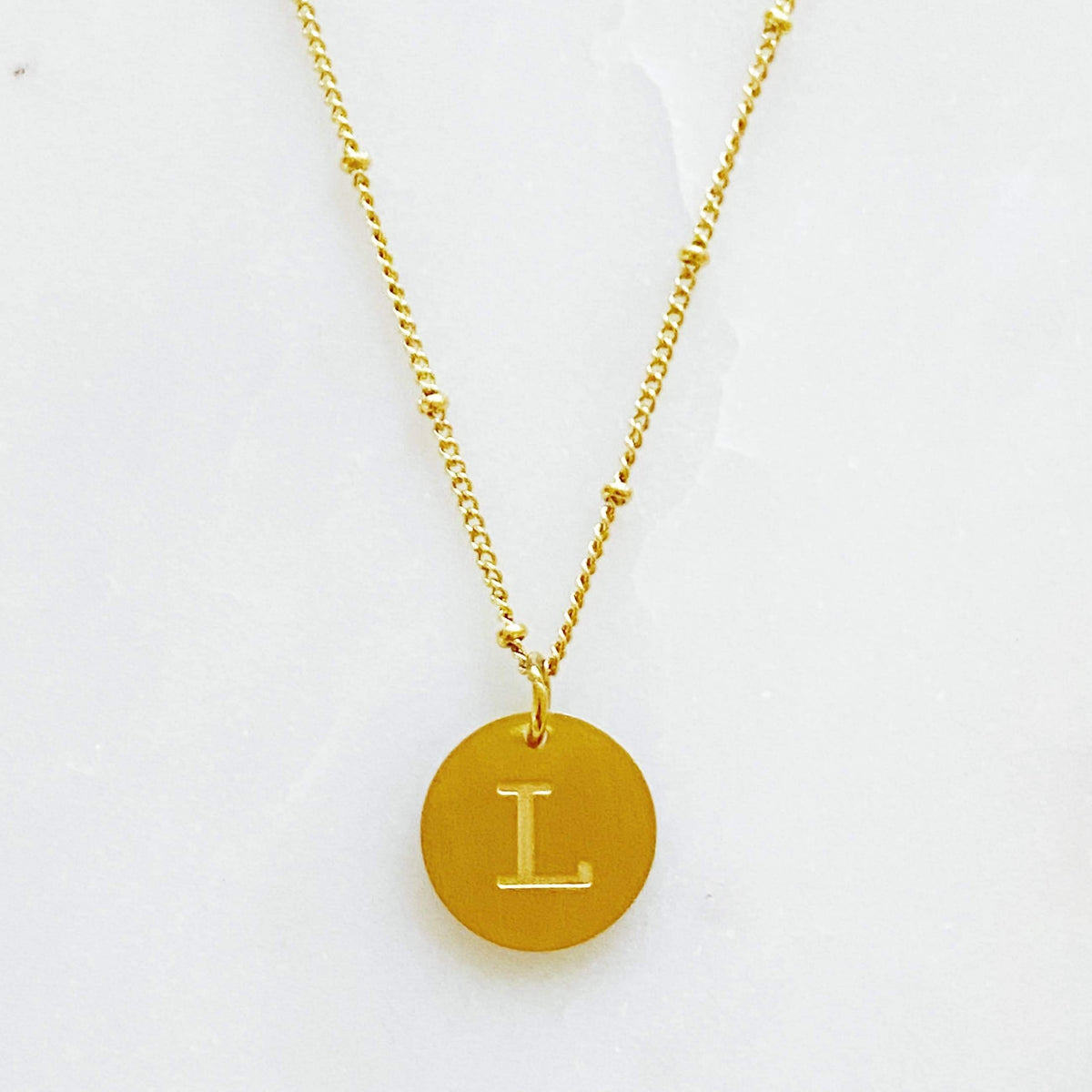 Ellison + Young: Singular Charm Initial Necklace: A