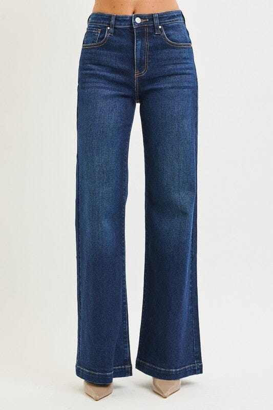 RISEN Tall High-Rise Wide Leg Jeans - Dark Wash (33" Inseam)