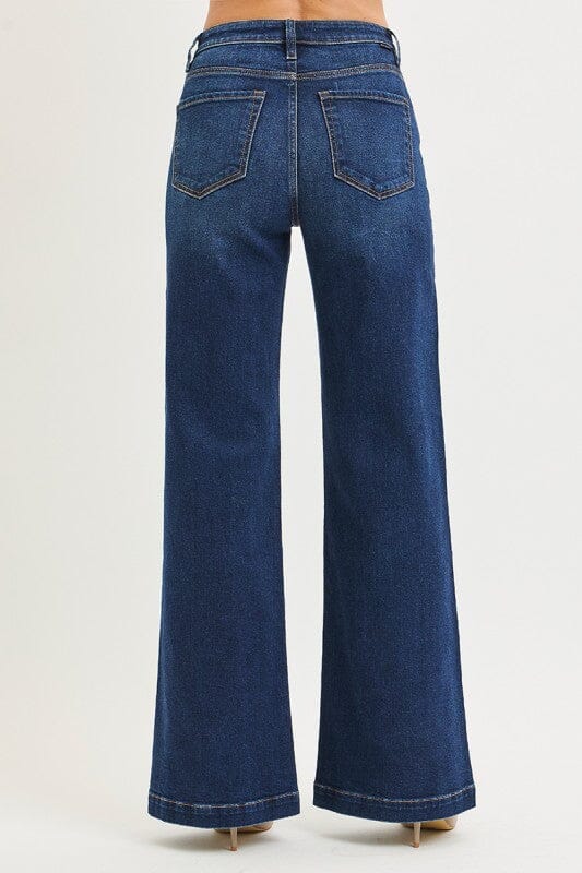 RISEN Tall High-Rise Wide Leg Jeans - Dark Wash (33" Inseam)