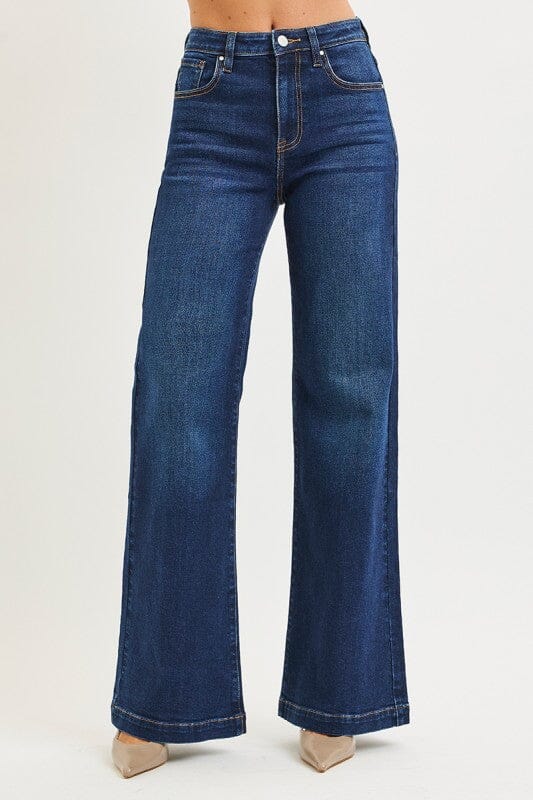 RISEN Tall High-Rise Wide Leg Jeans - Dark Wash (33" Inseam)
