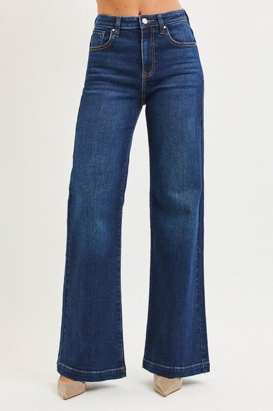 RISEN Tall High-Rise Wide Leg Jeans - Dark Wash (33" Inseam)