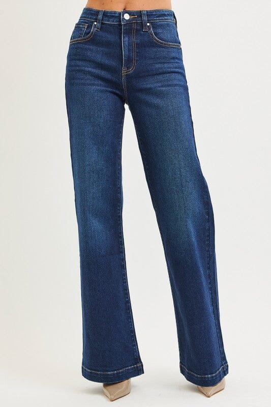 RISEN Tall High-Rise Wide Leg Jeans - Dark Wash (33" Inseam)
