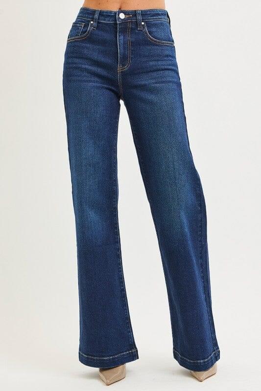 RISEN Tall High-Rise Wide Leg Jeans - Dark Wash (33" Inseam)