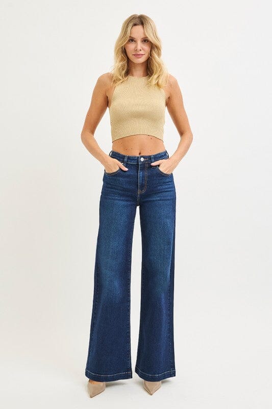 RISEN Tall High-Rise Wide Leg Jeans - Dark Wash (33" Inseam)