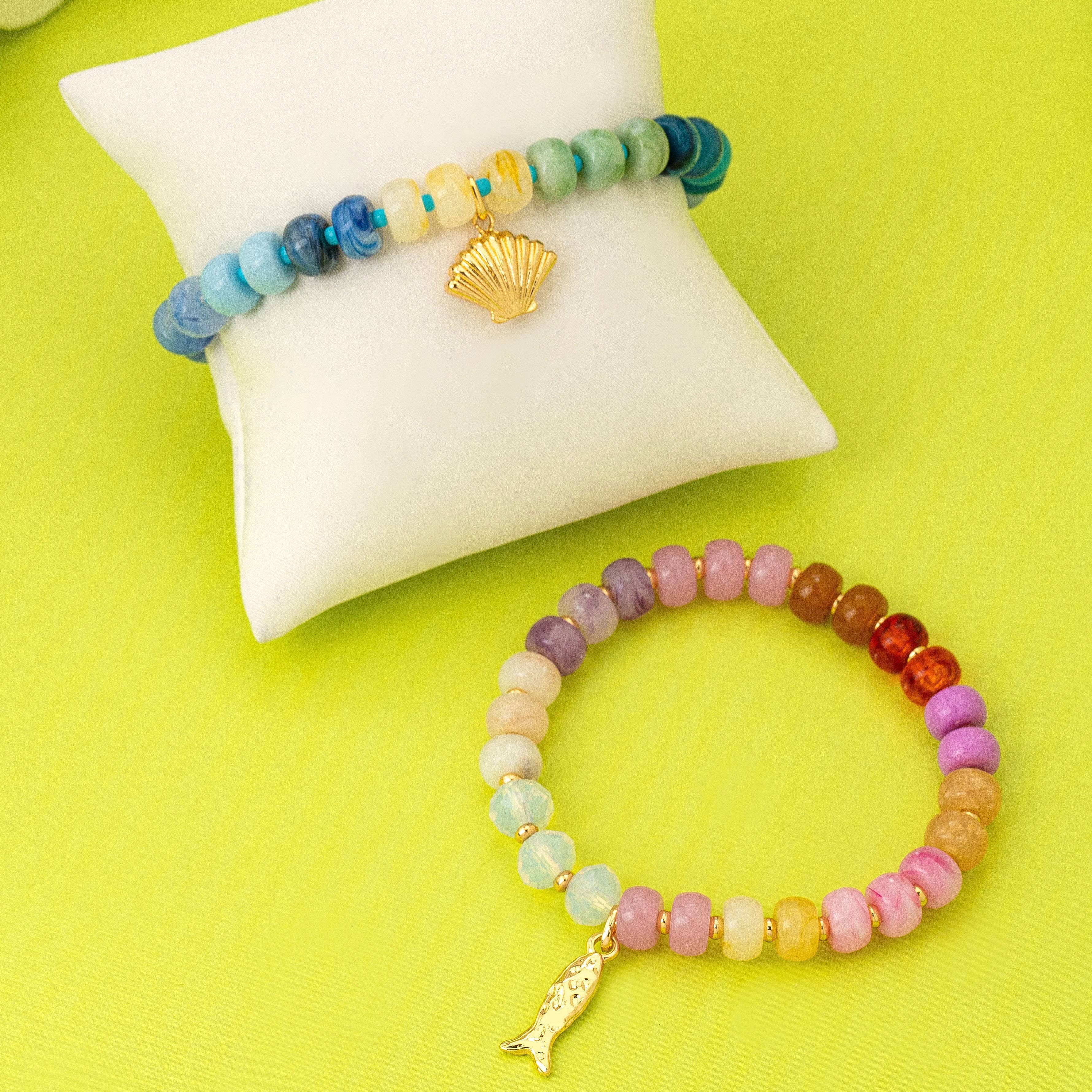 Nautical Multi-Color Beaded Bracelet Set