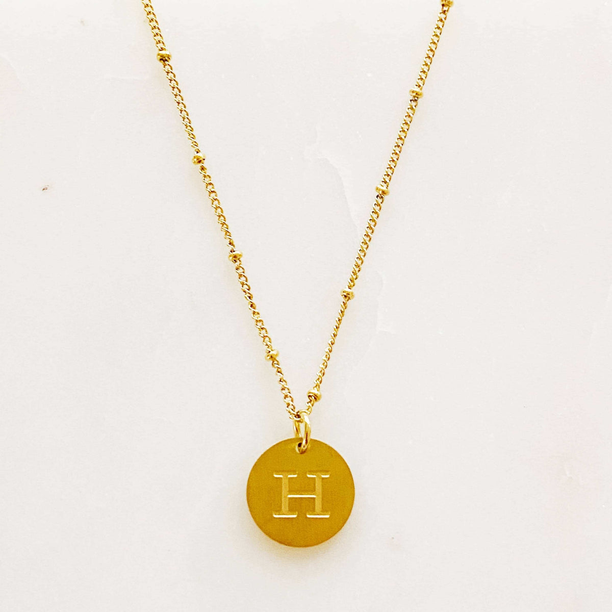 Ellison + Young: Singular Charm Initial Necklace: A