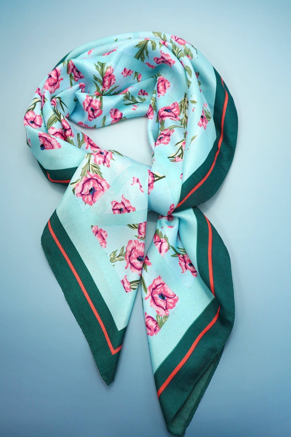 Oversized Floral Print Bandana Scarf Wrap | Versatile 36" Boho Head & Neck Wear