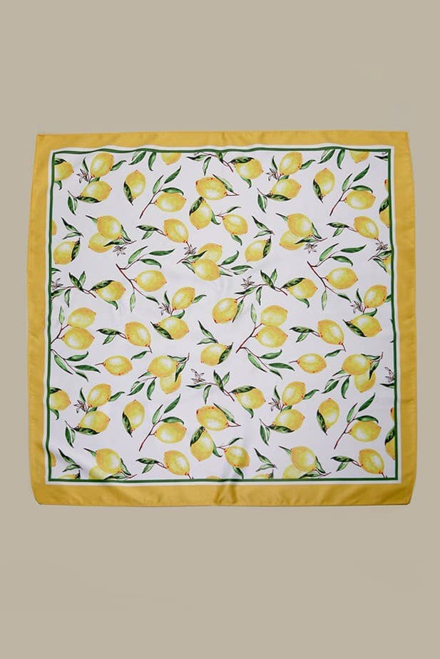 LEMON SILKY FEEL BANDANA SCARF | 40SC613 LEMON: LEMON