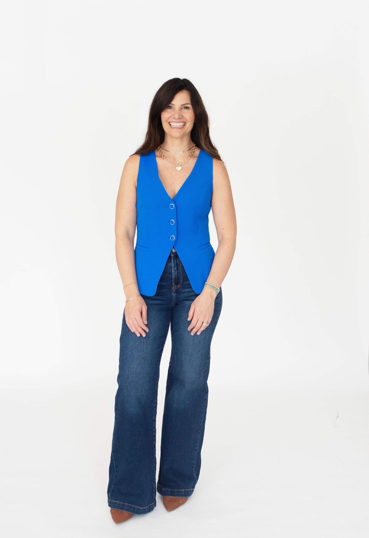 Electric Blue Tailored Vest