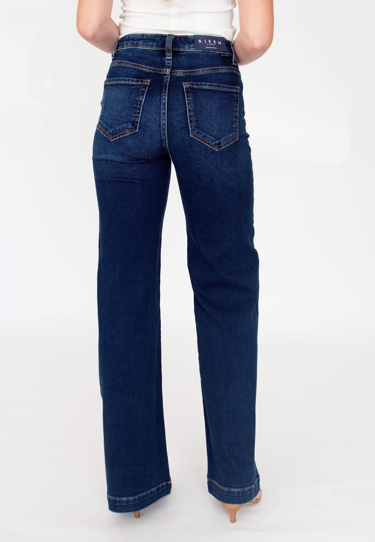 RISEN Tall High-Rise Wide Leg Jeans - Dark Wash (33" Inseam)