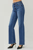 RISEN Dark Wash High Rise Straight Jeans