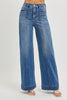 RISEN Tummy Control High Rise Wide Leg Pintuck Jeans