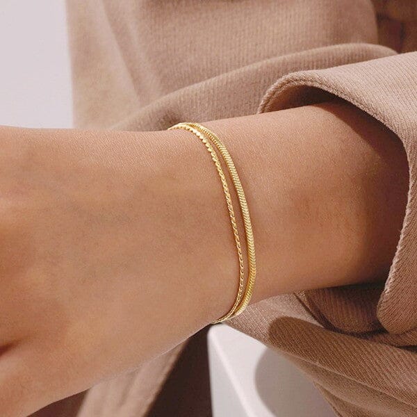 Gold 18k Dipped Layered Bracelet