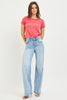 RISEN Tummy Control E-band High Rise Wide Leg Jeans