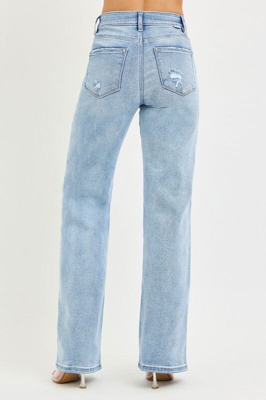 RISEN Tummy Control E-band High Rise Wide Leg Jeans