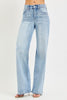RISEN Tummy Control E-band High Rise Wide Leg Jeans