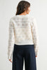 TEXTURED KNIT BUTTON FRONT CARDIGAN - CWT26598: CREAM / S-M-L (3-2-1)