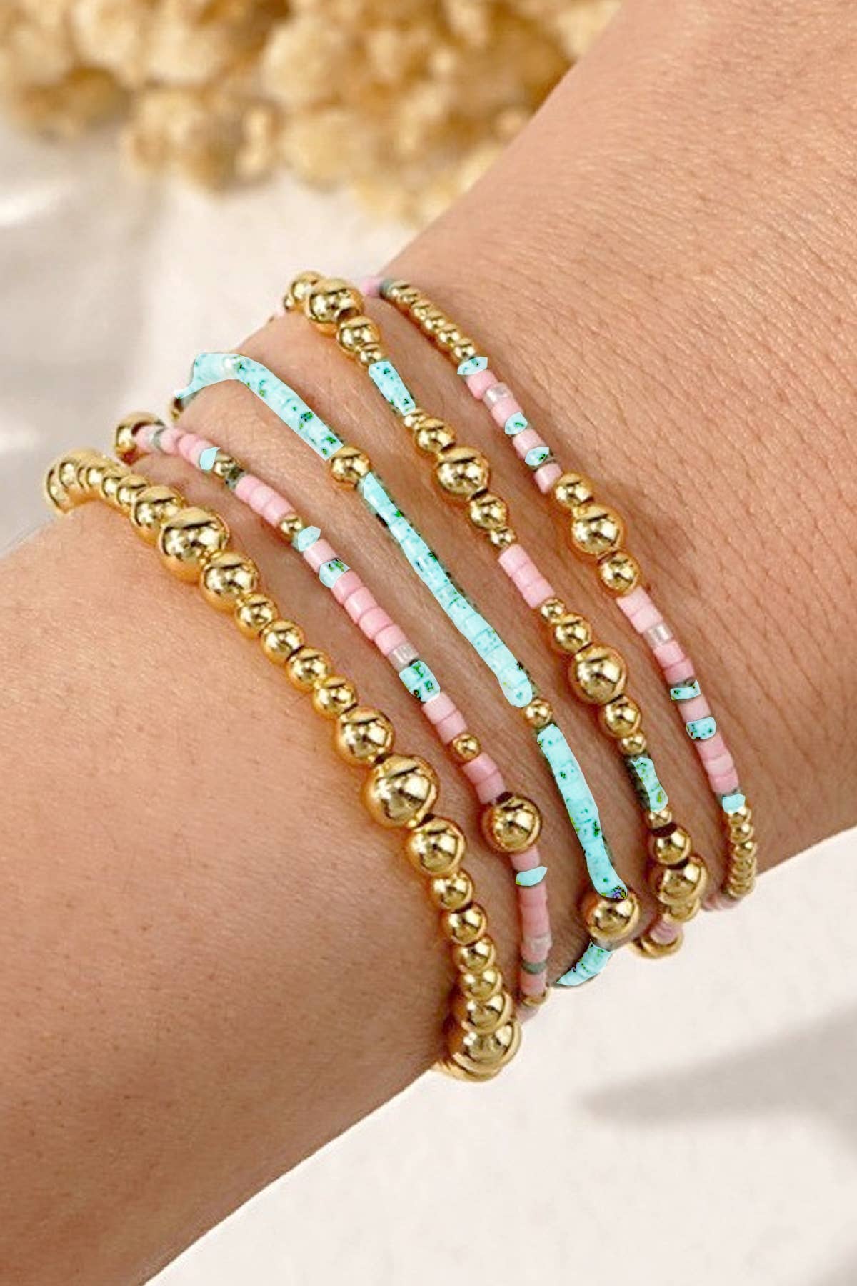 Multi Layer Stretch Bracelet Set