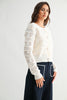 TEXTURED KNIT BUTTON FRONT CARDIGAN - CWT26598: CREAM / S-M-L (3-2-1)