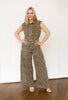 Leopard Casual Wide Leg Jumpsuit