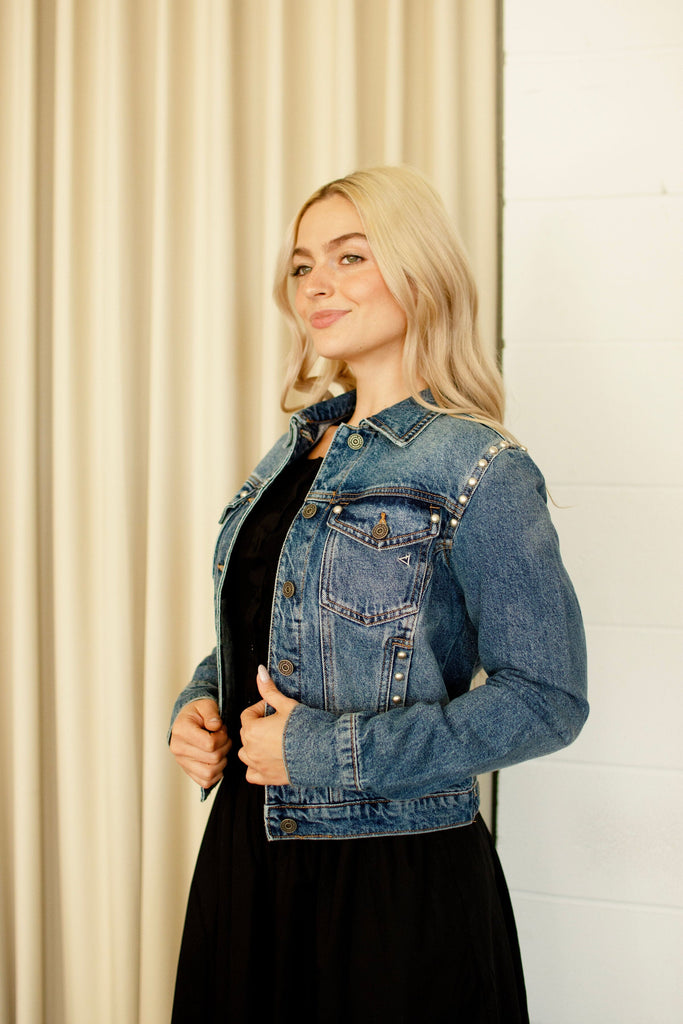 Hidden Studded Denim Jacket