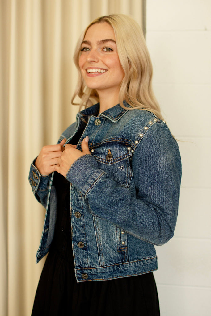 Hidden Studded Denim Jacket