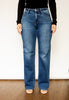 RISEN Dark Wash High Rise Straight Jeans