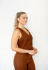 Mocha Washed Cotton Twill Vest