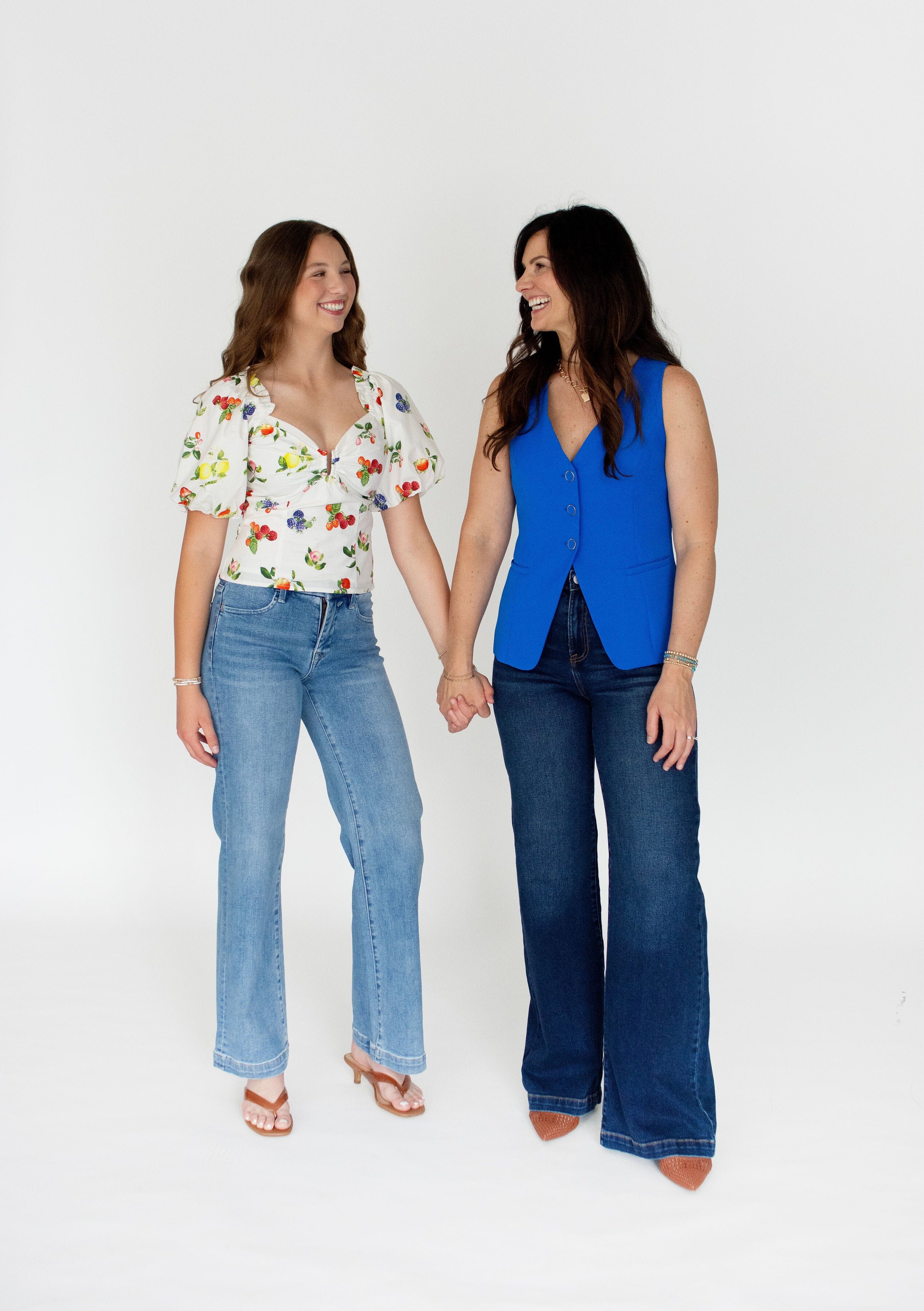 RISEN Tummy Control Mid-Rise Wide-Leg Jeans - Medium Wash