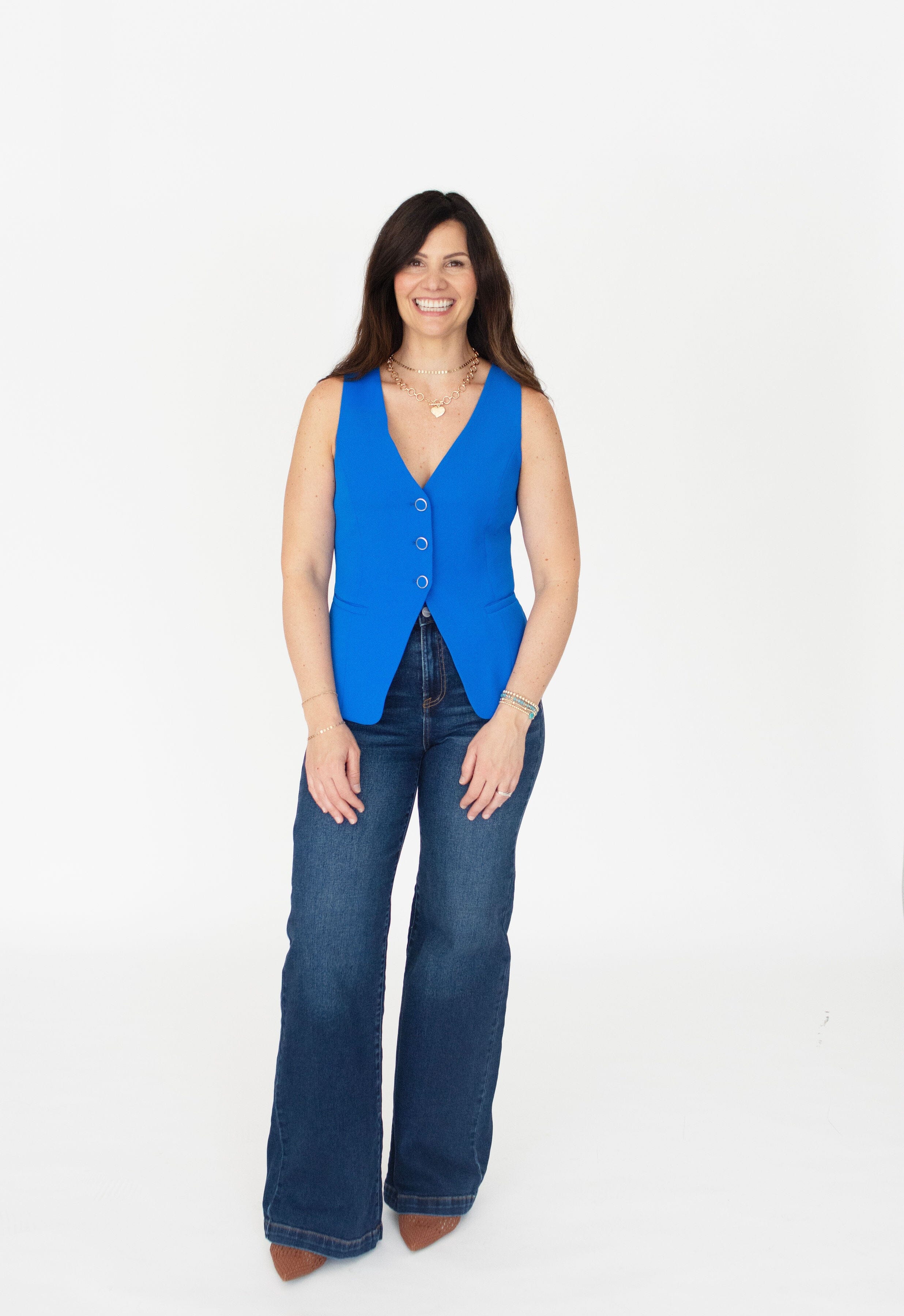 Electric Blue Tailored Vest