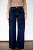 RISEN Tummy Control Dark Wash High Rise Palazzo Jeans