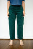 RISEN Hunter Green High Rise Ankle Cuffed Barrel Jeans